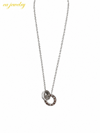 Roman Circle Necklace - Silver
