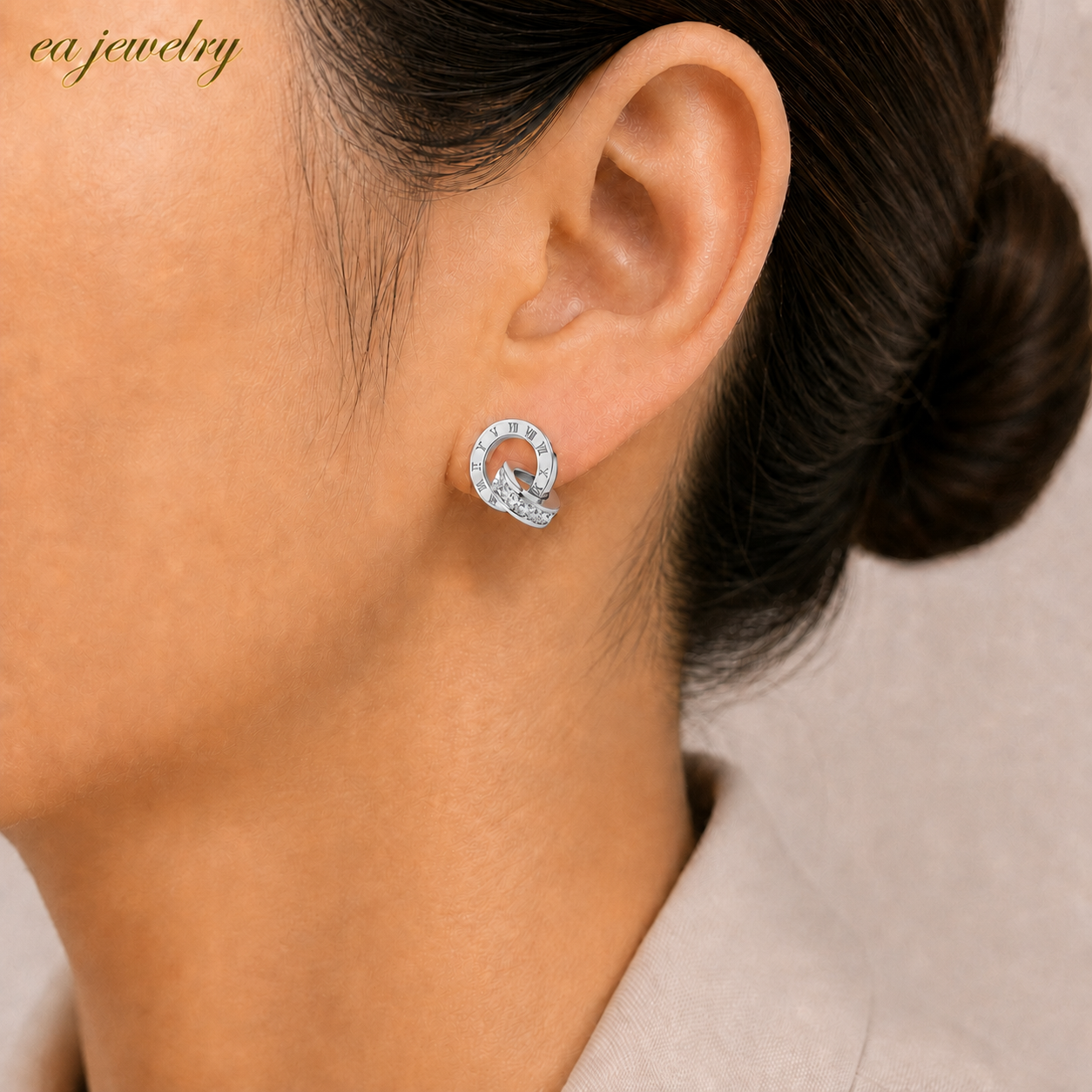 Roman Orbit Earrings - Silver