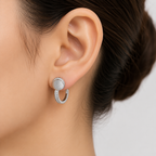 Nova Curve Earrings - Silver