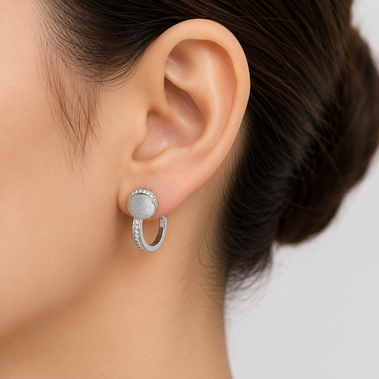 Nova Curve Earrings - Silver