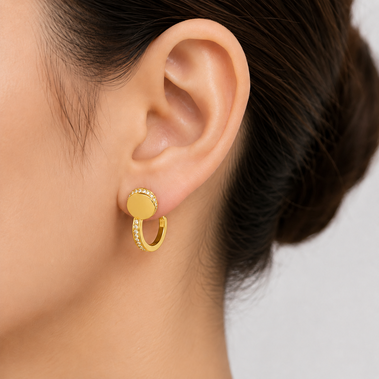 Nova Curve Earrings - Gold