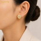Clover Stud Earrings - Gold