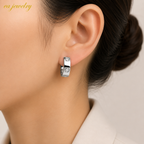 Silver Rivet Earrings