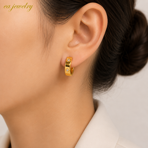 Bolt Hoop Earrings