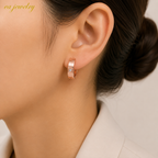 Rosé Screw Earrings