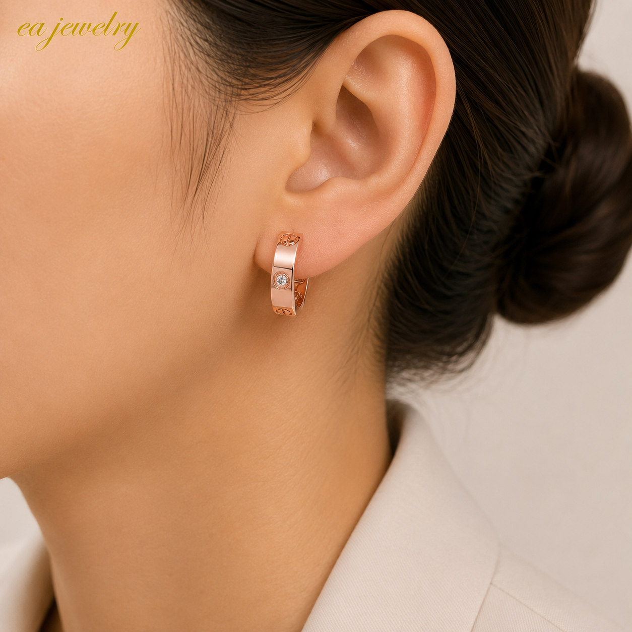 Rosé Screw Earrings