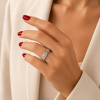 Uravéline Ribbed Ring-Silver