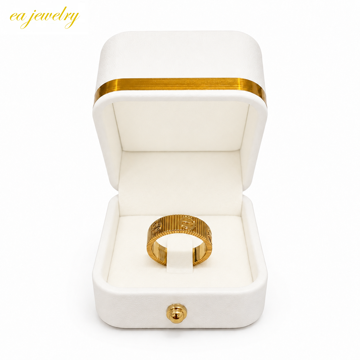 Uravéline Ribbed Ring – gold