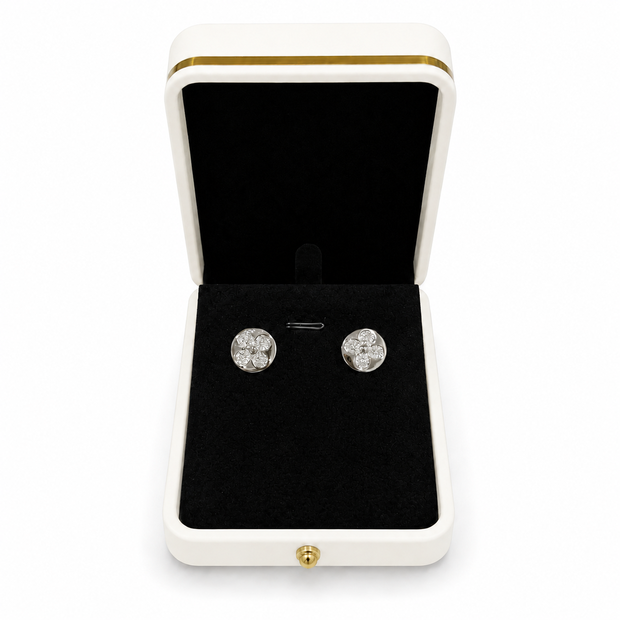 Clover Stud Earrings - Sliver