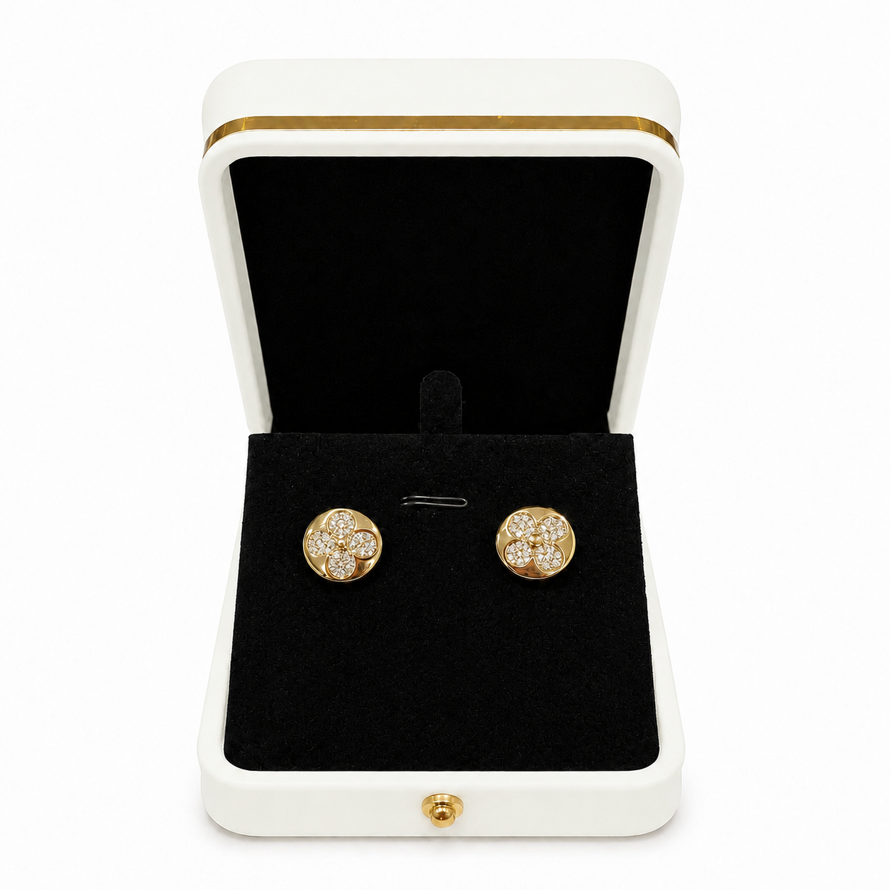 Clover Stud Earrings - Gold