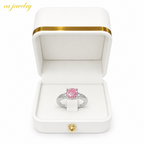 Rosé Lumière Silver Ring