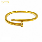 Nail Bangle – Gold