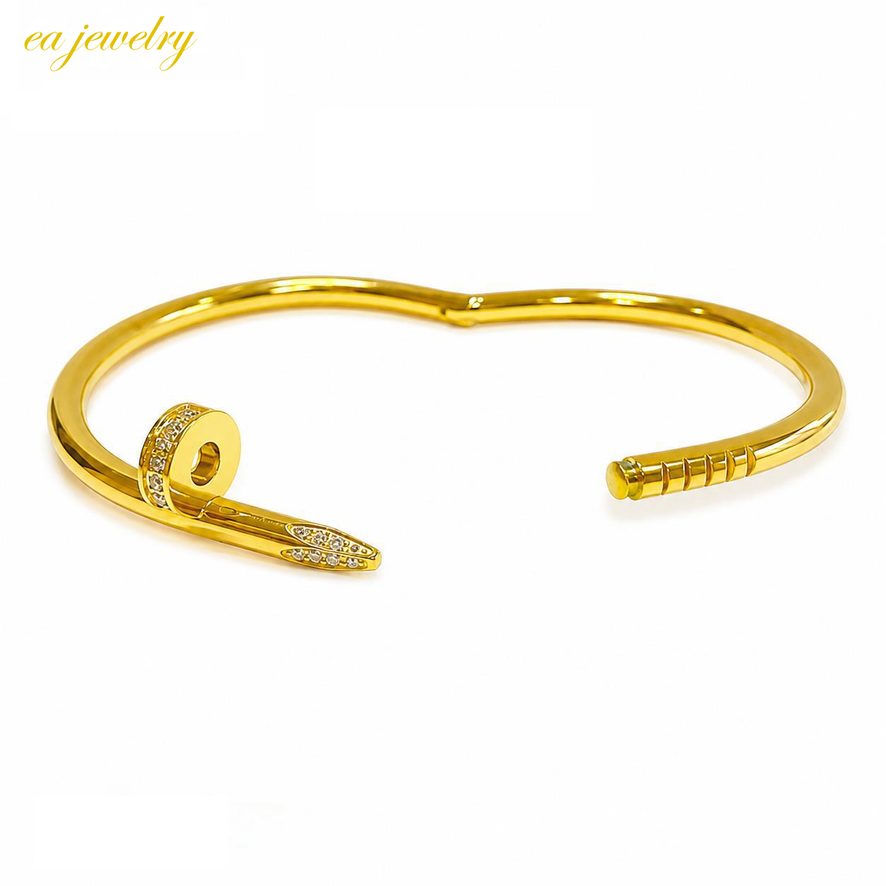 Nail Bangle – Gold