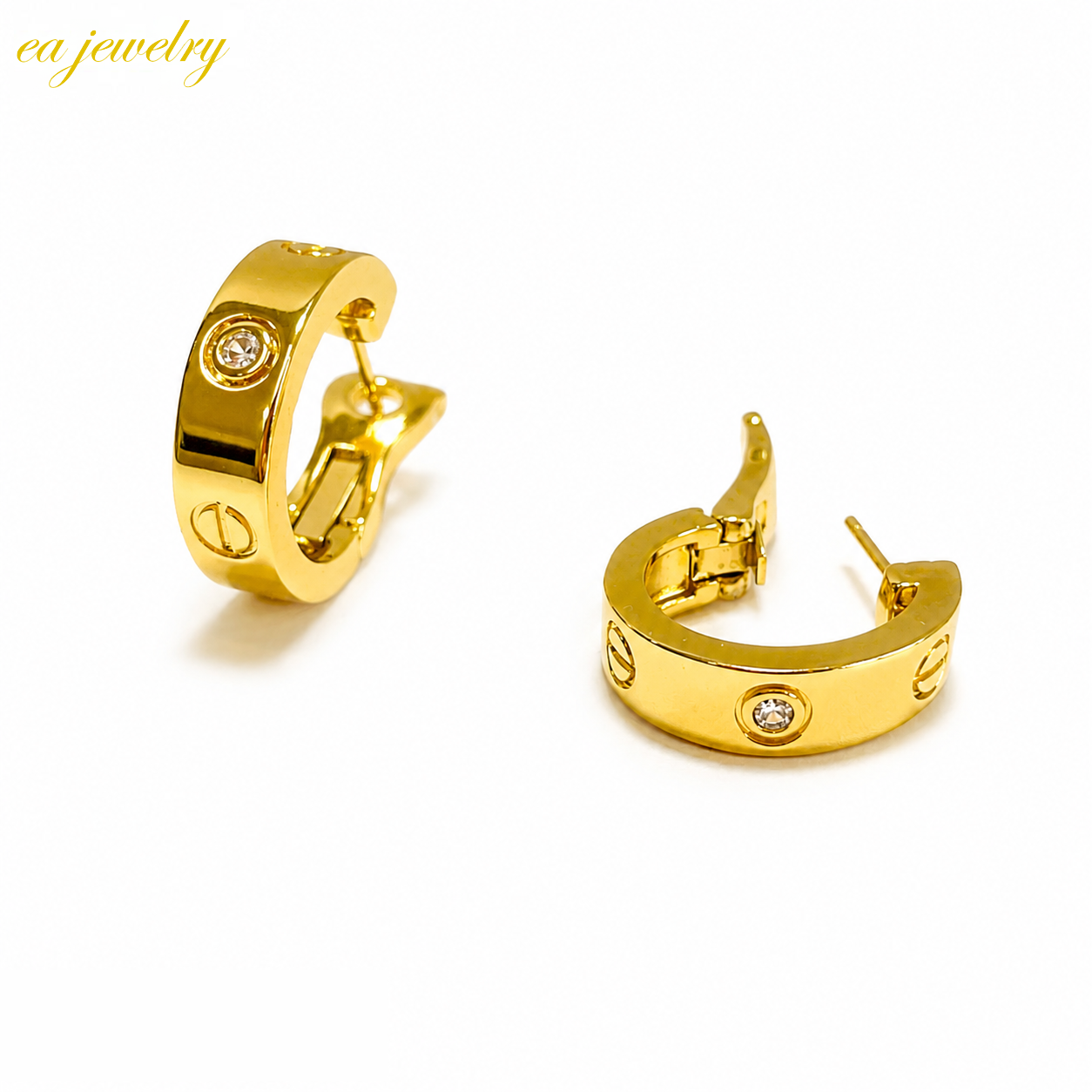 Bolt Hoop Earrings