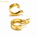 Bolt Hoop Earrings