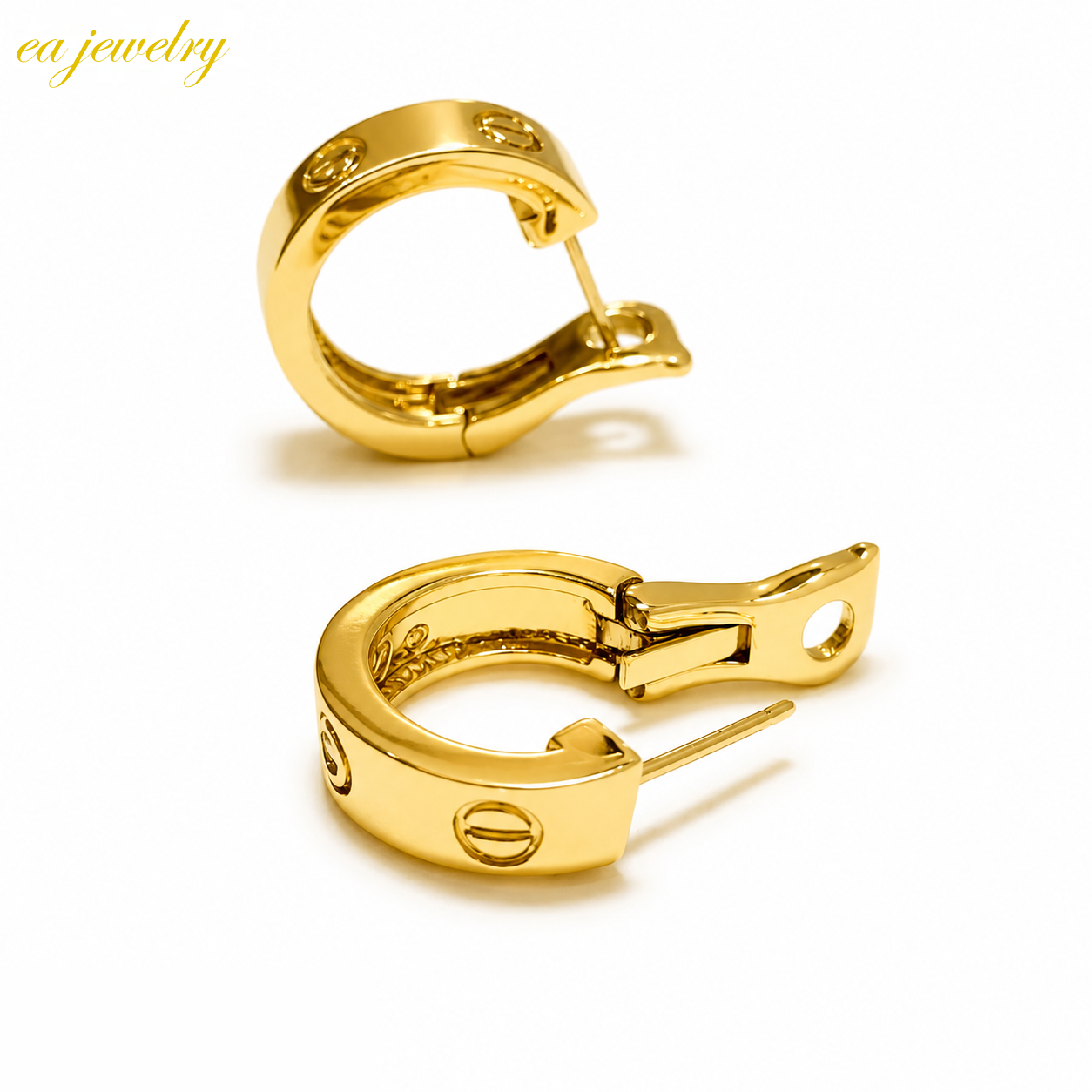 Bolt Hoop Earrings