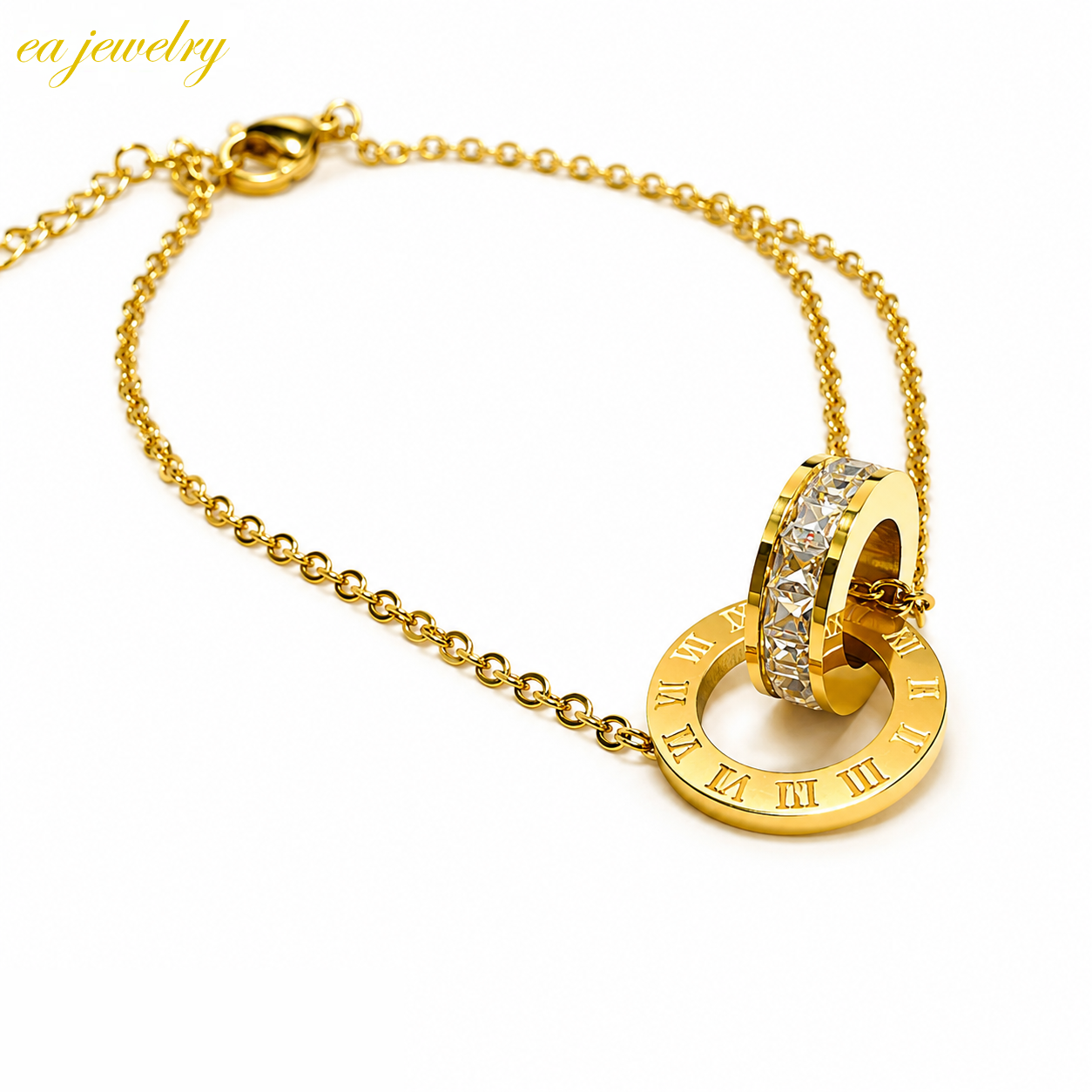 Roman Circle Bracelet- Gold