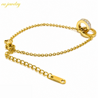 Roman Circle Bracelet- Gold