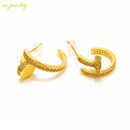 Nova Curve Earrings - Gold