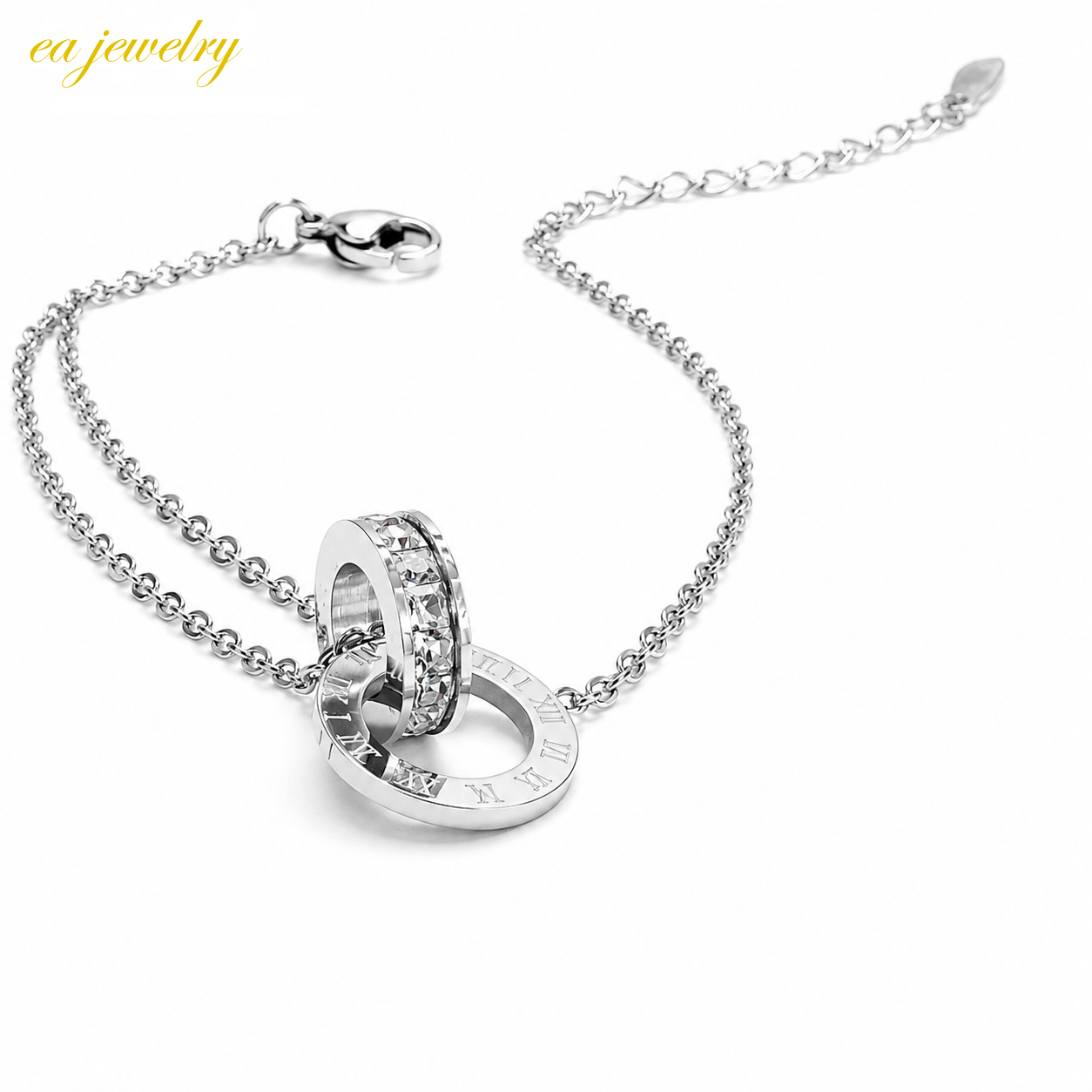 Roman Circle Bracelet - Silver