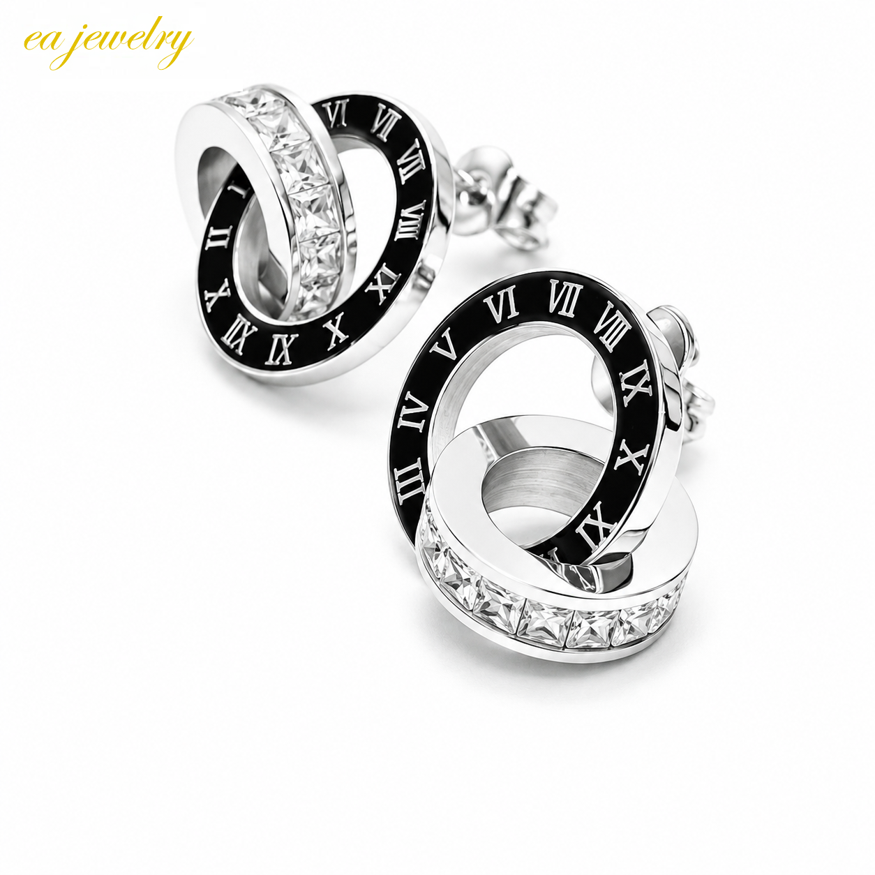 Roman Orbit Earrings - Silver