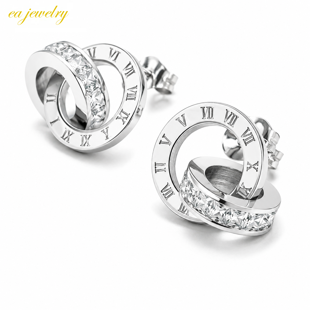 Roman Orbit Earrings - Silver