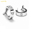 Silver Rivet Earrings