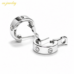 Silver Rivet Earrings