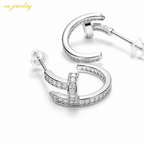 Nova Curve Earrings - Silver