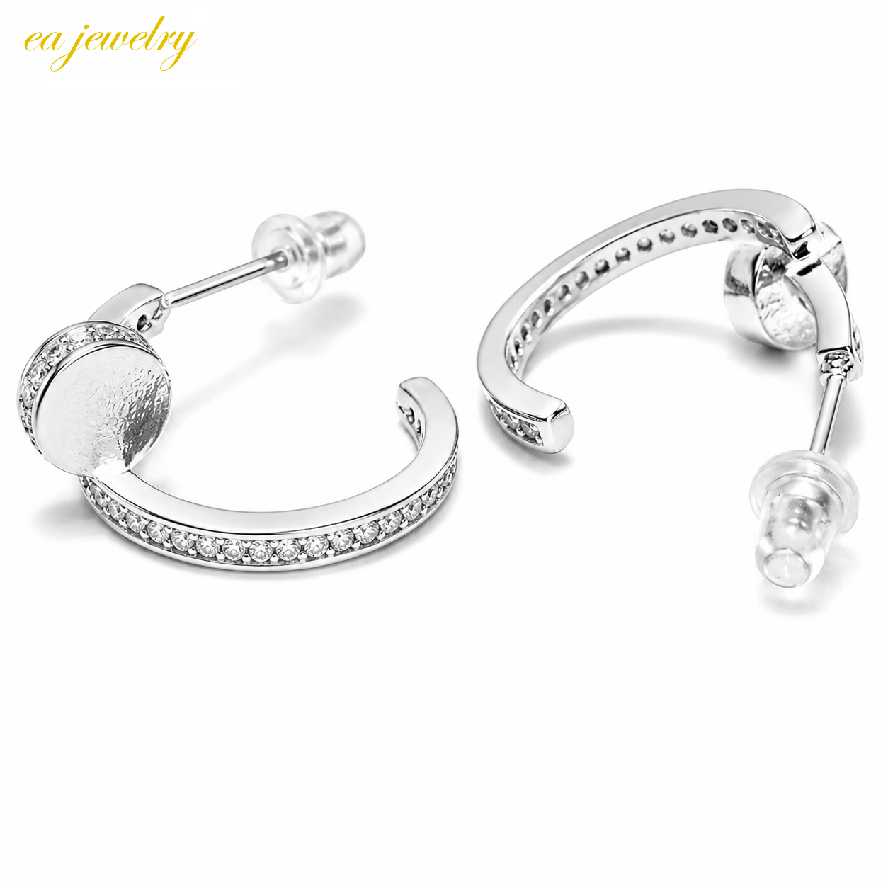 Nova Curve Earrings - Silver