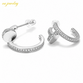 Nova Curve Earrings - Silver