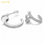 Nova Curve Earrings - Silver