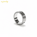 Uravéline Ribbed Ring-Silver