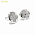 Clover Stud Earrings - Sliver