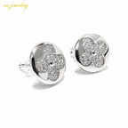 Clover Stud Earrings - Sliver