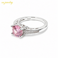 Rosé Lumière Silver Ring