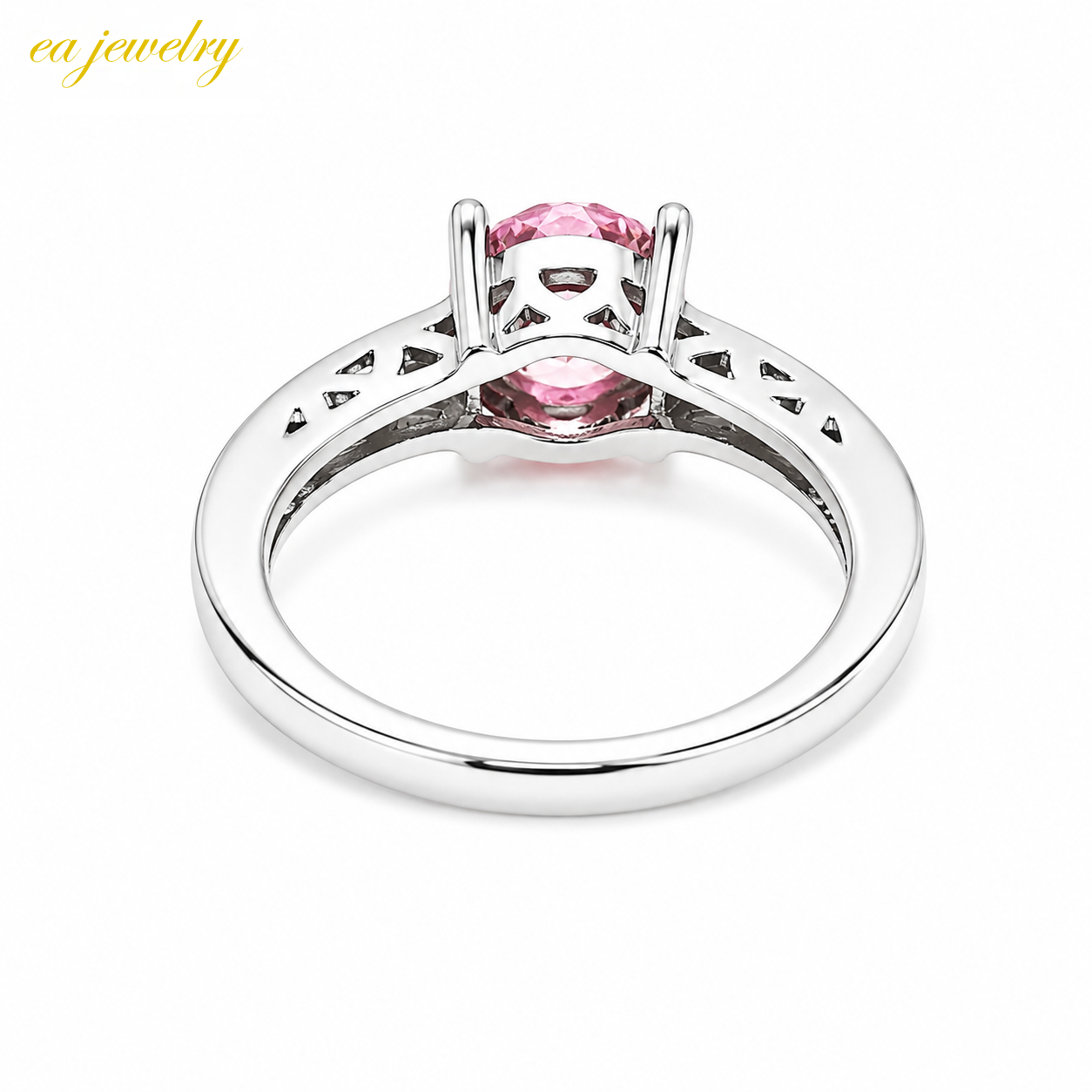 Rosé Lumière Silver Ring