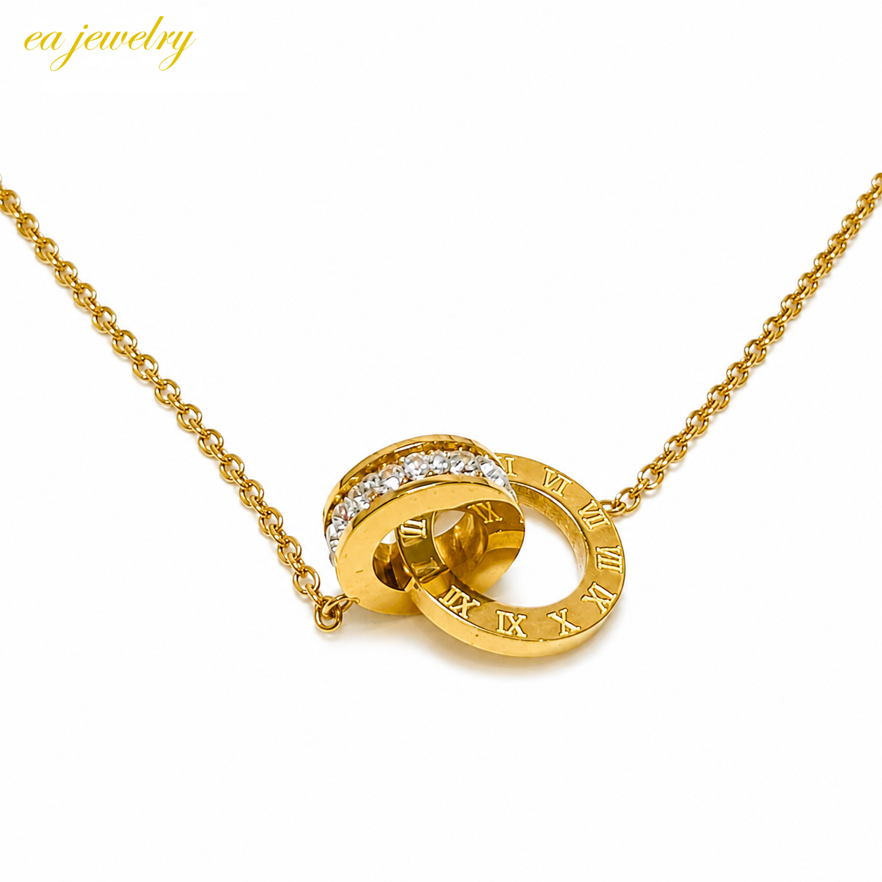 Roman Circle Necklace - Gold