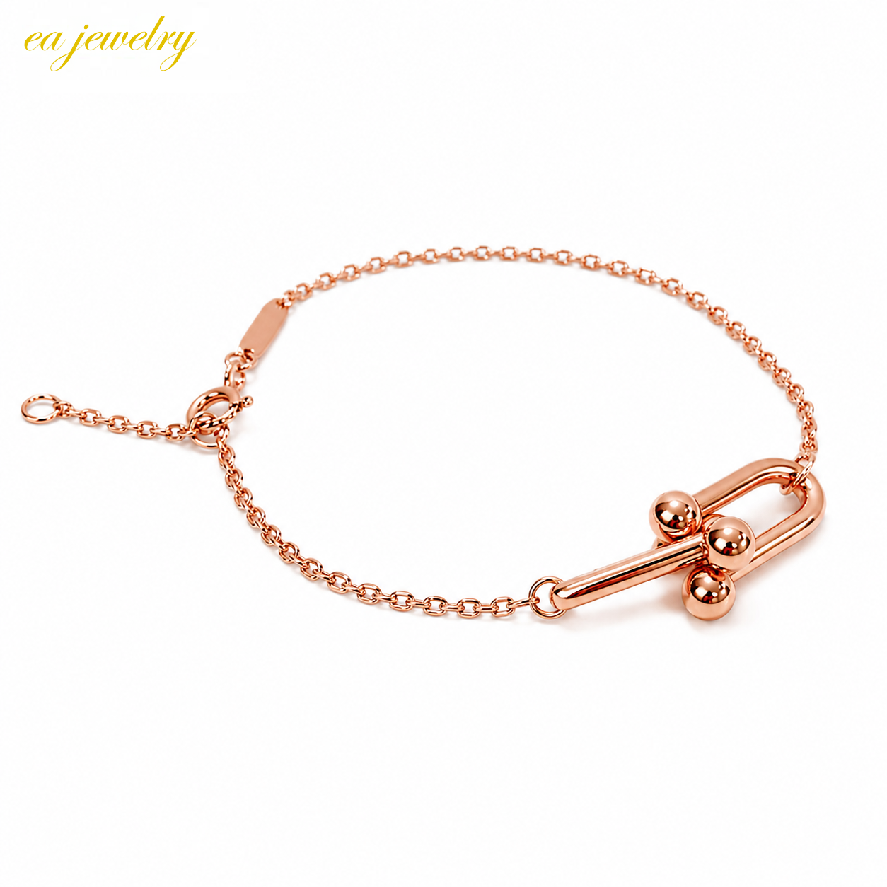 Loop Charm Bracelet – Rose gold