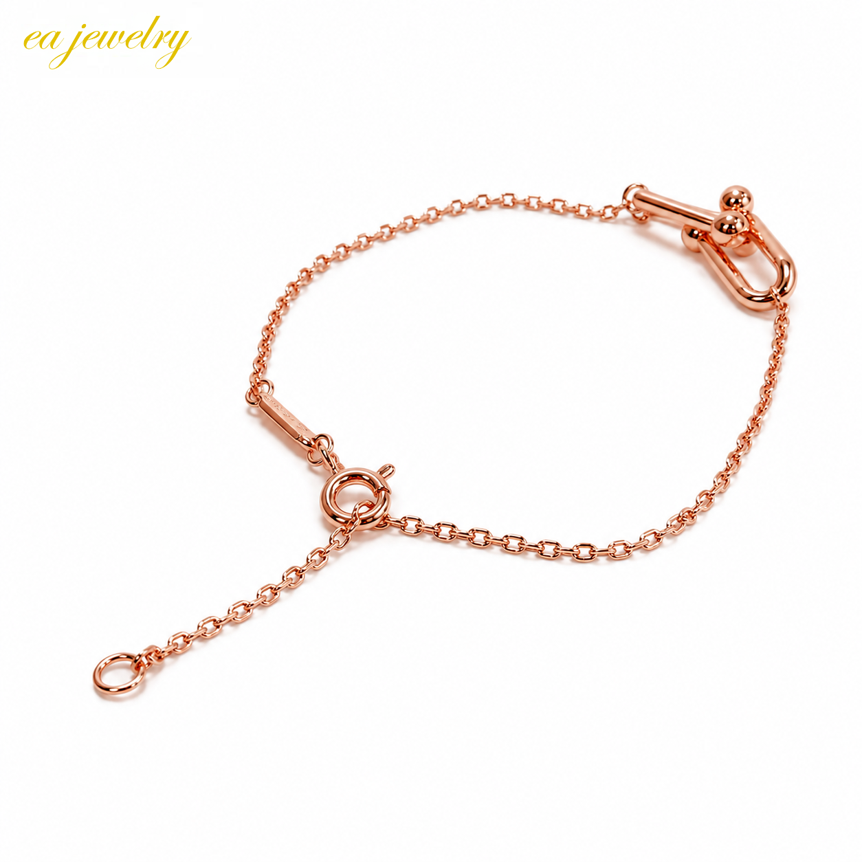 Loop Charm Bracelet – Rose gold