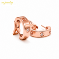 Rosé Screw Earrings