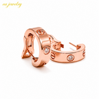 Rosé Screw Earrings