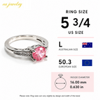 Rosé Lumière Silver Ring