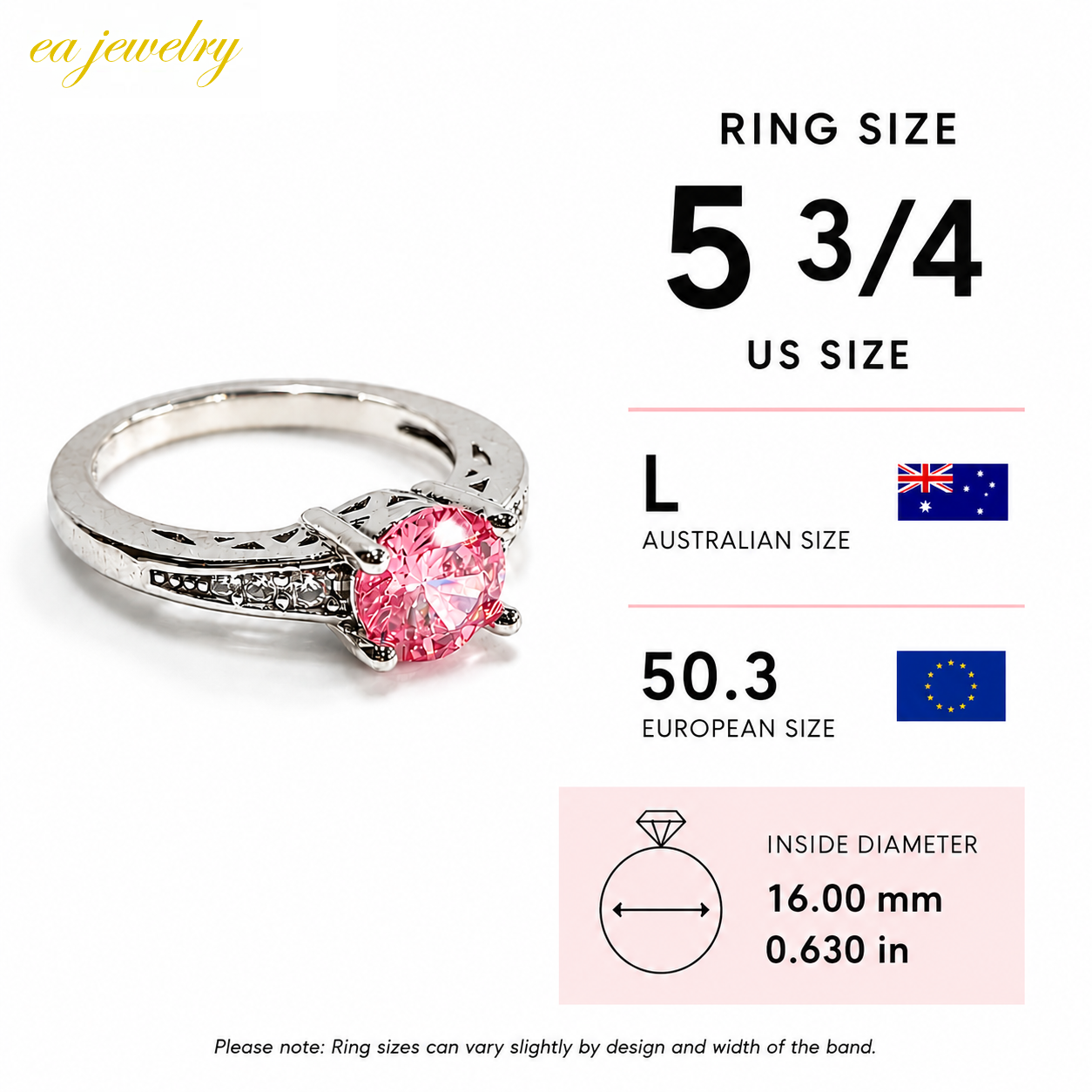 Rosé Lumière Silver Ring