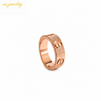 Uravéline Ribbed Ring – rose gold