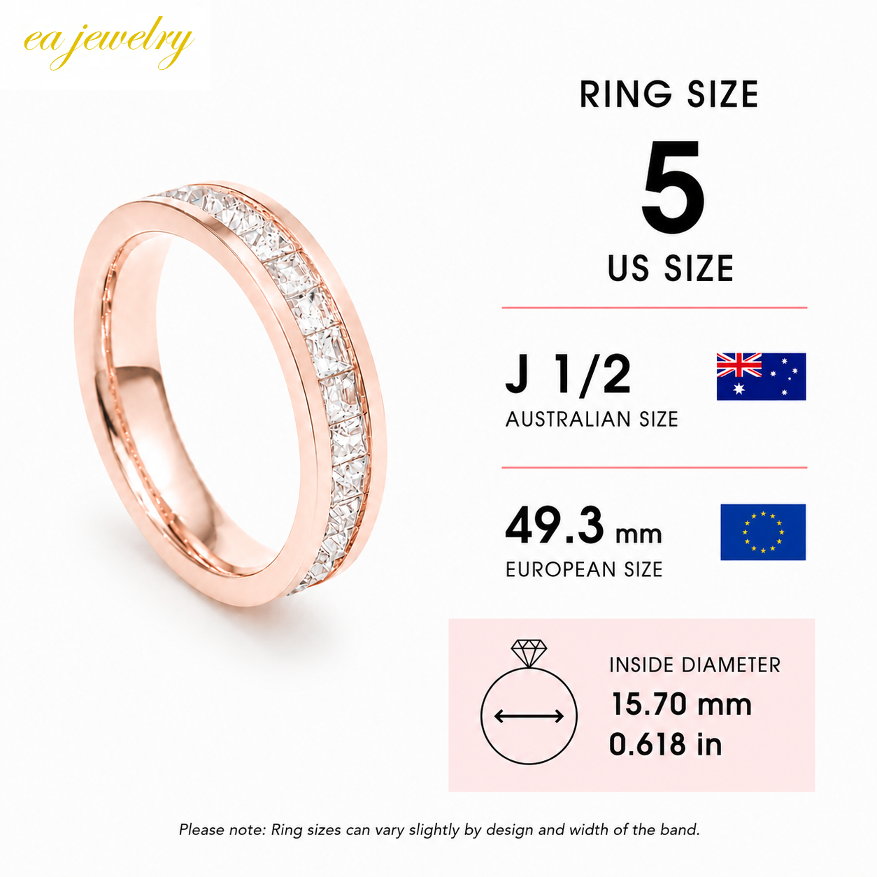 Rosavelle Crystal Band – Rose gold