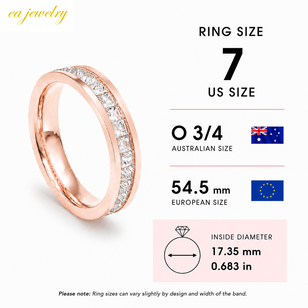 Rosavelle Crystal Band – Rose gold