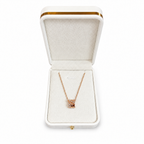 Rose Gold Honeycomb Zircon Necklace