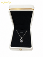 Silver Teardrop Zircon Necklace