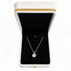 Silver Solitaire Zircon Necklace